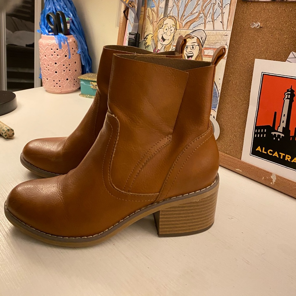 Brown booties from target